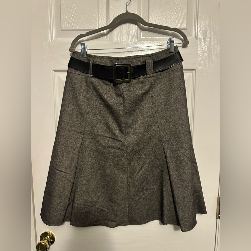 Gerry Weber Charcoal A-Line Skirt with Black Accent